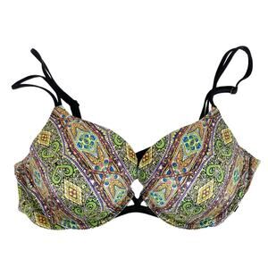 Victoria's Secret Green Printed Very Sexy Push Up Bra Sz 34D